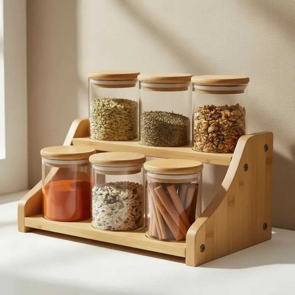Kit 6 Pote Vidro Porta Temperos Hermético Cozinha Organiza