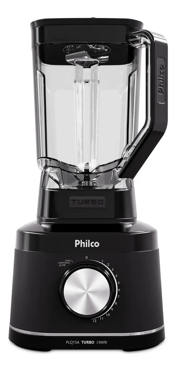 Liquidificador Philco 1500W 3,1L 12 Velocidades com 6 Lâminas PLQ15A