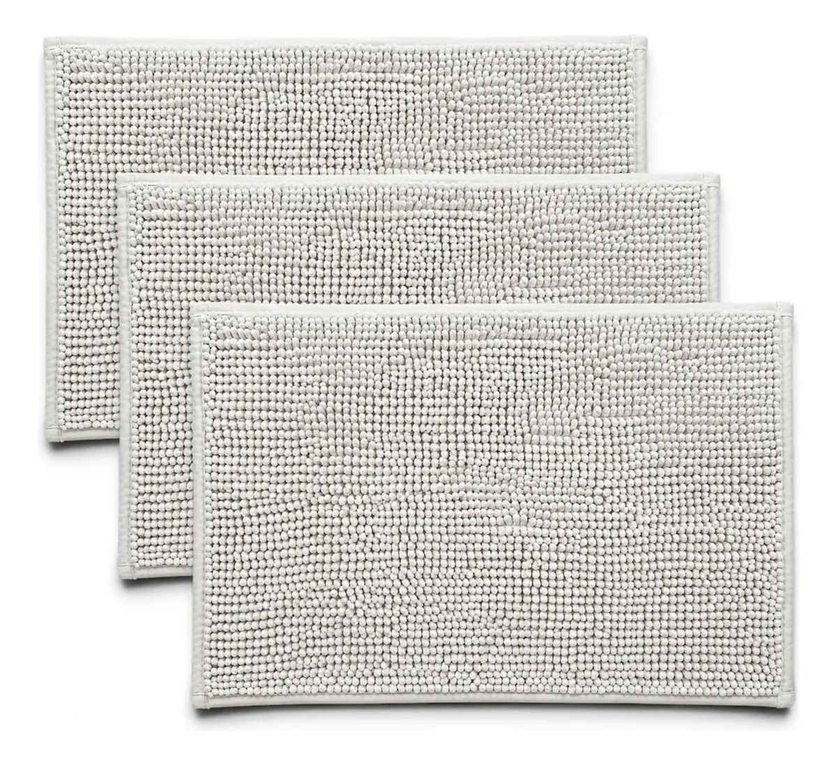 Kit 3 Tapetes De Banheiro Microfibra Bolinha Absorvente 60cm