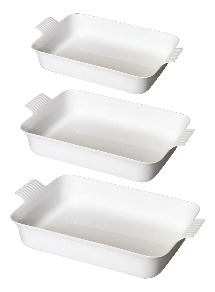 Conjunto Travessas Com Alça Tamanhos - P - M - G - Paramount Cor Branco